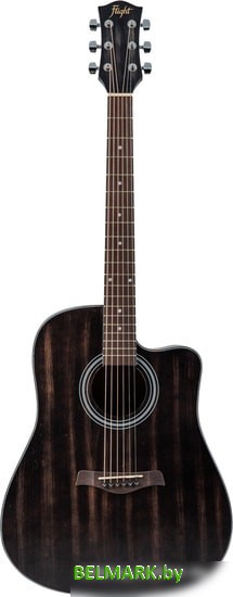 Акустическая гитара Flight D-155C MAH BK - фото