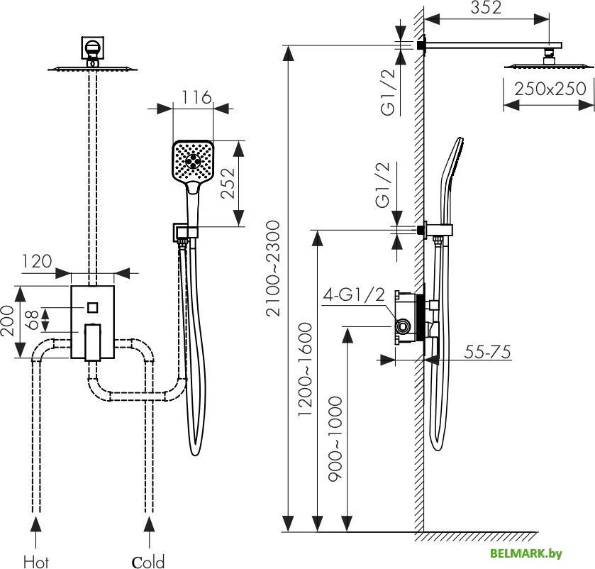 Душевая система Kaiser Sonat 34877-9 - фото2