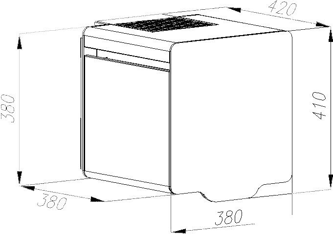 Кухонная вытяжка Ciarko Rubika 38 (белый) - фото2