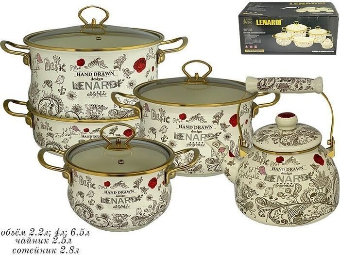 Набор кастрюль Lenardi Птичий дворик 776-014 - фото