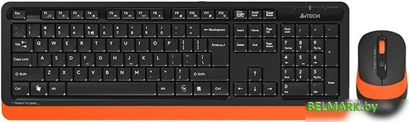 Офисный набор A4Tech Fstyler FG1010 (черный/оранжевый) - фото