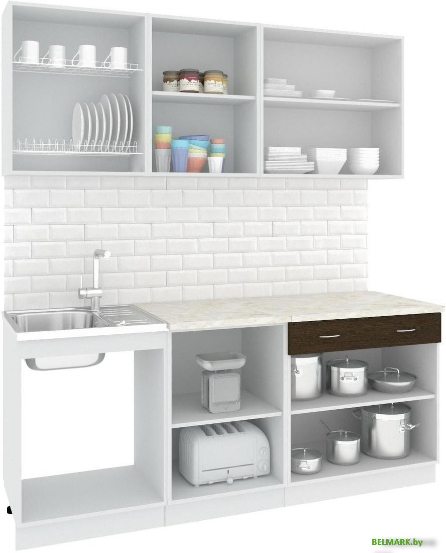 Готовая кухня Кортекс-мебель Корнелия Экстра 1.9м (дуб сонома/мадрид) - фото2