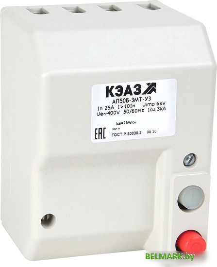 Выключатель автоматический КЭАЗ 50А 10Iн АП50Б 3МТ У3 400В AC 107287 - фото