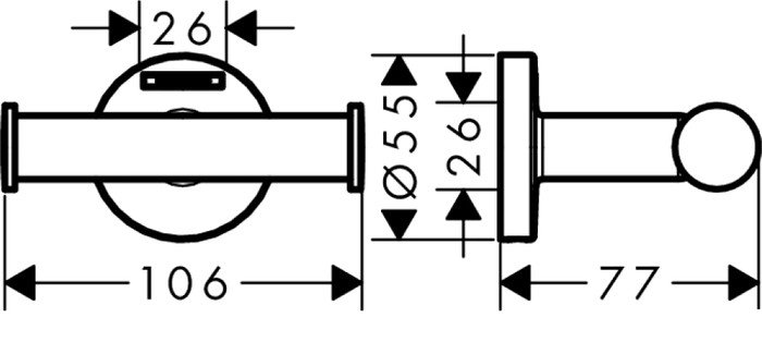 Крючок для ванны Hansgrohe Logis Universal 41725000 - фото2