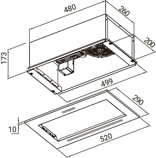 Кухонная вытяжка Weissgauff BOX 520 PB BL - фото2