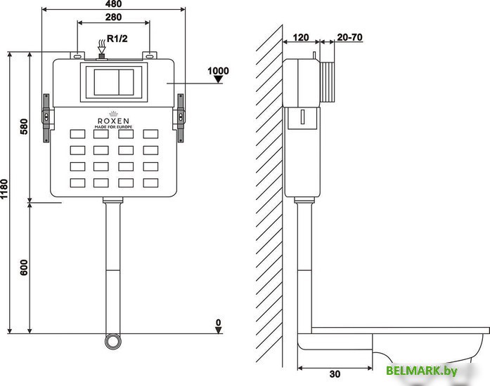 Инсталляция для унитаза Roxen Attach 915079 - фото2