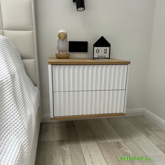 Тумба Shtabe Royal 5002 эко (белый/дуб кантри золотой) - фото2