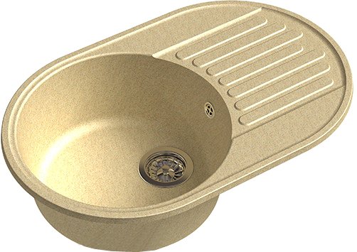 Кухонная мойка GranFest QUARZ Z-18 (бежевый) - фото2