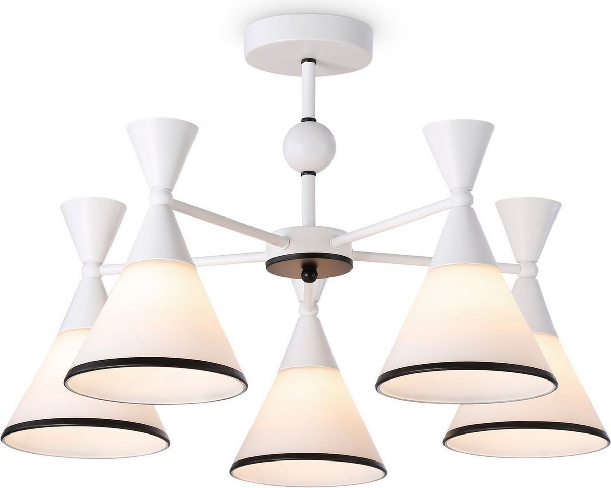Припотолочная люстра Ambrella Traditional TR3165/5 WH/BK (белый/черный) - фото2