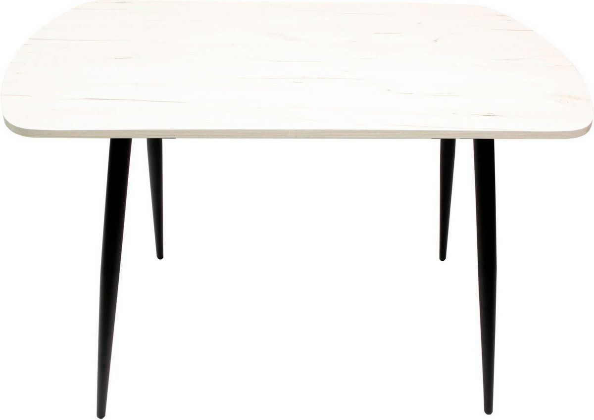 Кухонный стол ВВР ЛДСП (дуб крафт белый/черный конус 110/70) - фото