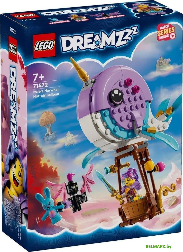 Конструктор LEGO DREAMZzz Воздушный шар Нарвал Иззи 71472 - фото