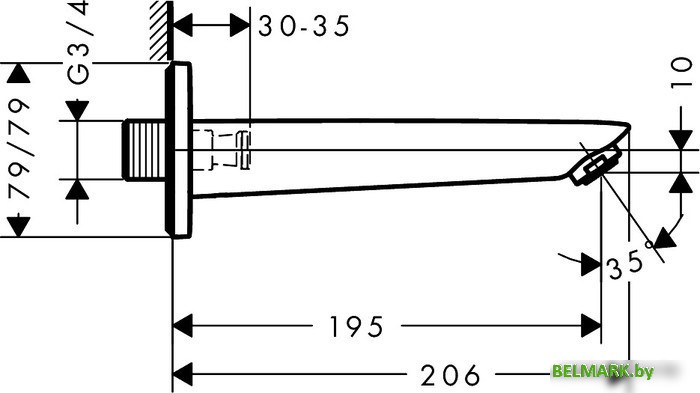 Излив Hansgrohe Logis [71410000] - фото2