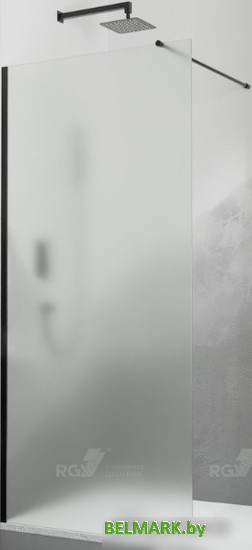 Душевая стенка RGW WA-010B 351001011-24 (черный/матовое стекло) - фото