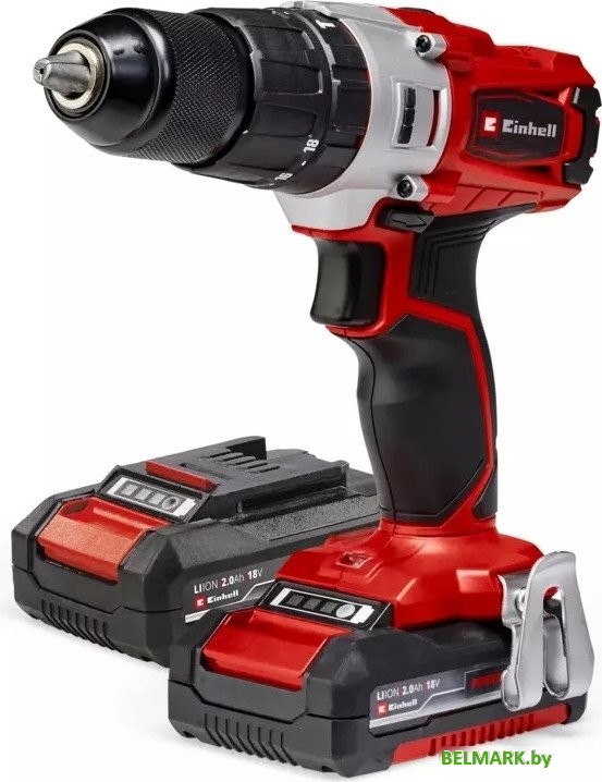 Ударная дрель-шуруповерт Einhell TE-CD 18/2 Li-i +64 4514221 (с 2-мя АКБ 2 Ач, набор оснастки, кейс) - фото2