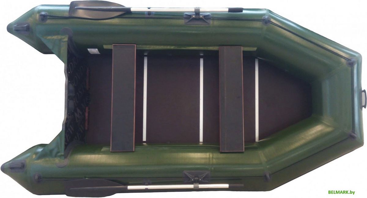Моторная лодка Vivax Т300 с полом-книгой (с килем, серый/черный) - фото