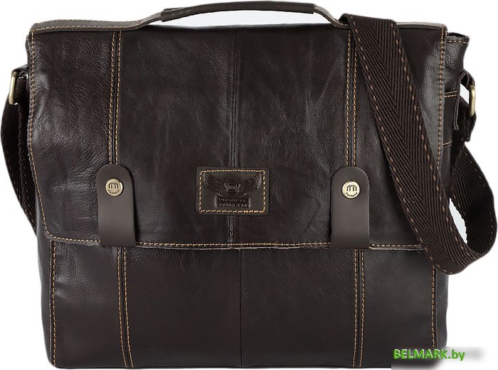 Портфель Poshete 196-1605-19-DBW (коричневый) - фото