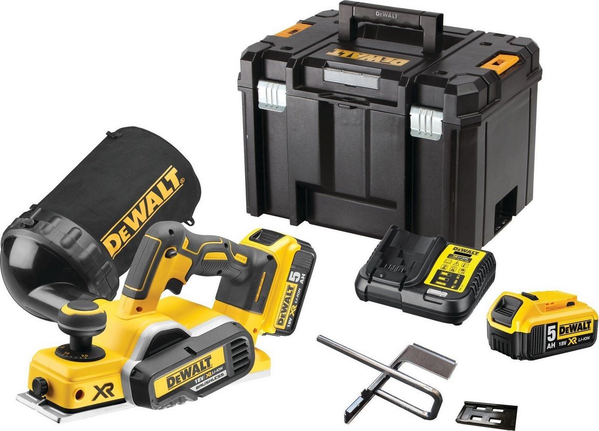 Рубанок DeWalt DCP580P2 (с 2-мя АКБ, кейс) - фото2