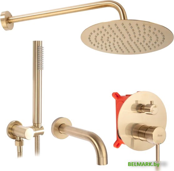 Душевая система Rea Lungo Matt Gold REA-P6609 - фото