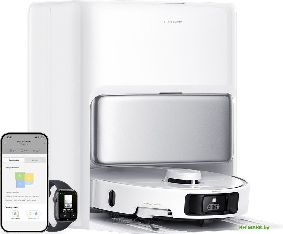 Робот-пылесос Trouver Robot Vacuum P50 Pro Ultra RLP53HE (евровилка, белый) - фото2