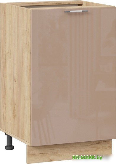 Шкаф напольный Трия Весна 1Н5 (дуб крафт золотой/кофе с молоком) - фото