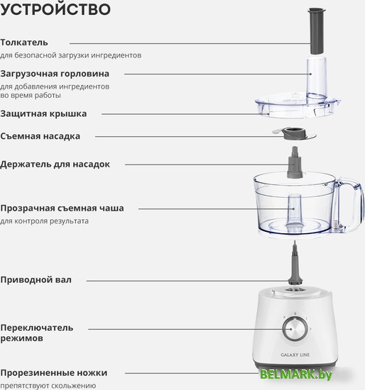 Кухонный комбайн Galaxy Line GL2312 - фото2