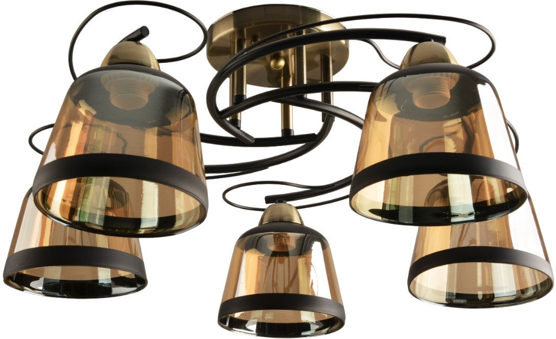 Люстра средней высоты Mirastyle BL-7605/5 AB+BK - фото