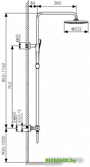 Душевая система Kaiser Cesar 05177 - фото2