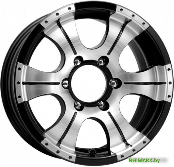 Литые диски K&K Байконур 16x8" 6x139.7мм DIA 108.5мм ET 0мм Алмаз черный - фото