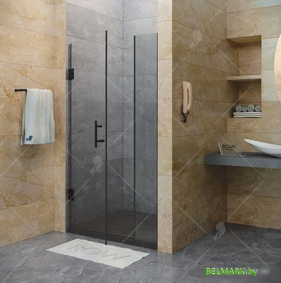 Душевая дверь RGW HO-012B 110 (черный/прозрачное стекло) - фото2