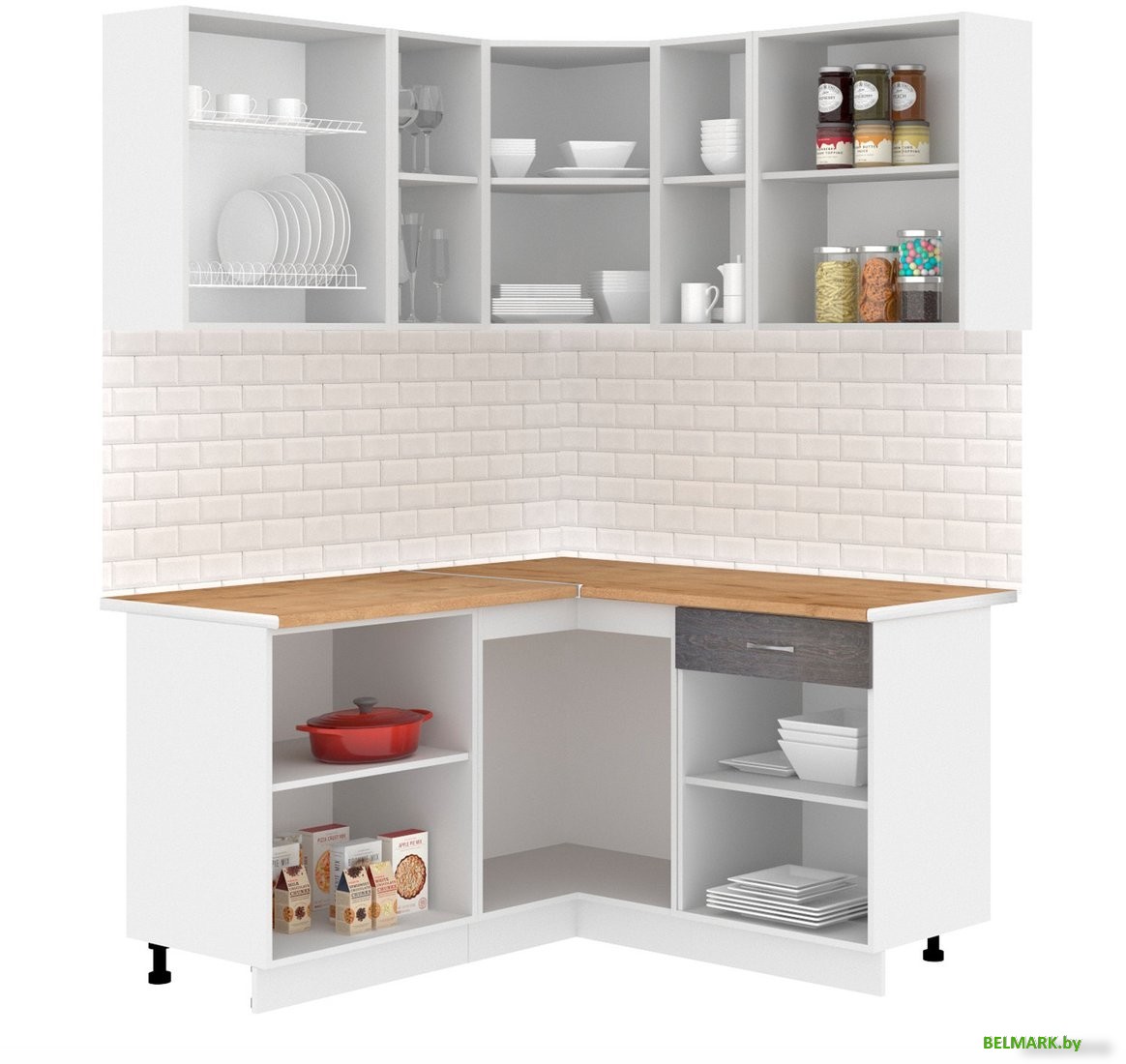 Готовая кухня Кортекс-мебель Корнелия Лира 1.5x1.5 (дуб сонома/венге/марсель) - фото2
