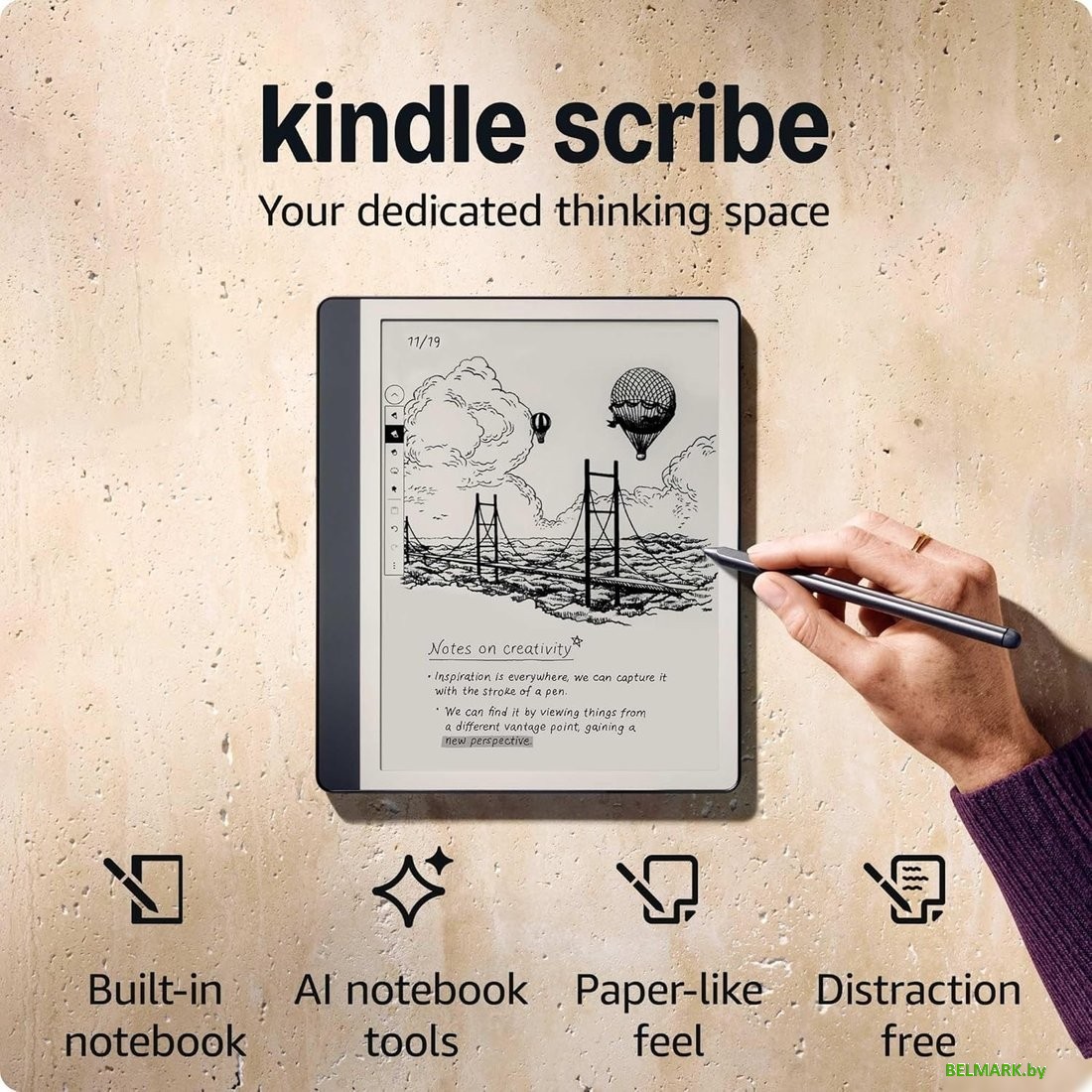 Электронная книга Amazon Kindle Scribe 2024 64GB Premium Pen (темно-серый) - фото2