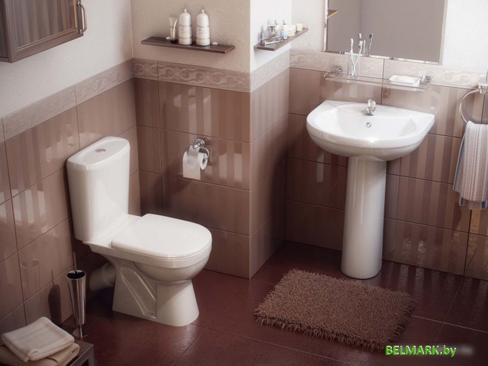 Унитаз Rosa Комфорт (коричневый) - фото2