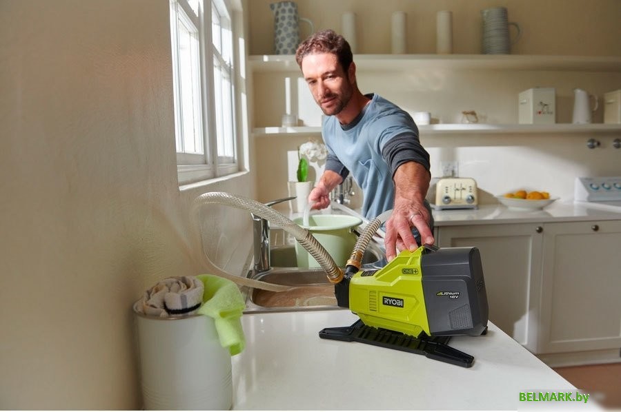 Самовсасывающий насос Ryobi One+ R18TP-0 (без АКБ) - фото2