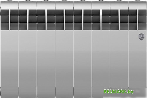 Биметаллический радиатор Royal Thermo BiLiner 350 Silver Satin (8 секций) - фото2