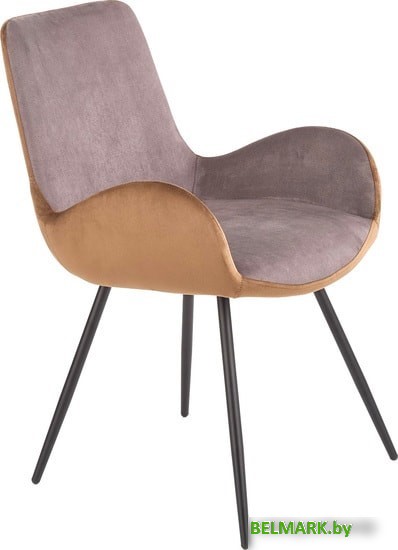 Стул с подлокотниками Halmar K392 (темно-серый/коричневый) - фото