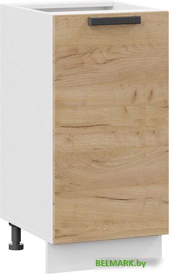 Шкаф напольный Трия Детройт 1Н4 (белый/дуб крафт золотой) - фото