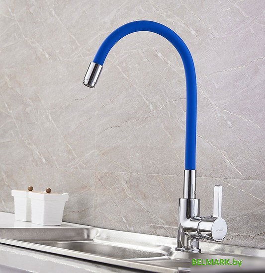 Смеситель Ledeme H98 L4898-6 (синий/хром) - фото2