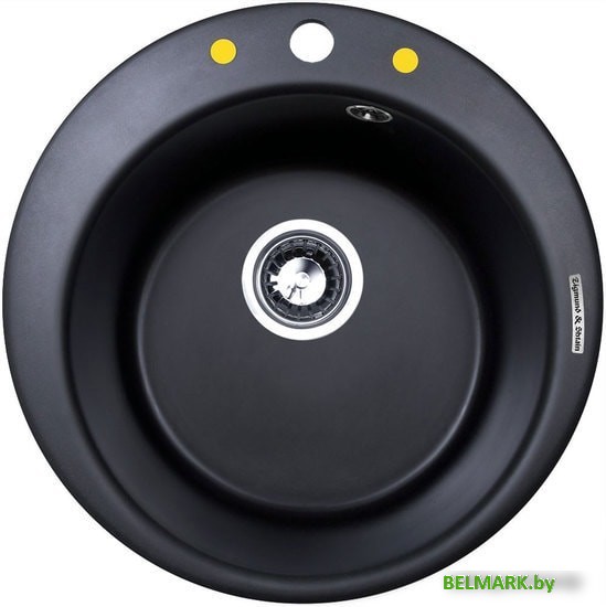 Кухонная мойка Zigmund & Shtain Kreis 480 (черный базальт) - фото