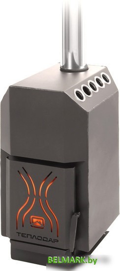 Печь-камин Теплодар ТОП модель 140 со стальной дверцей - фото