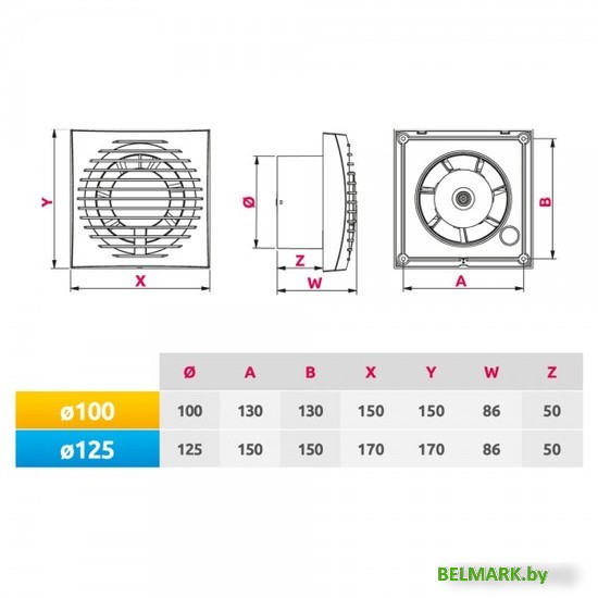 Осевой вентилятор Awenta Focus WFA 100 H - фото2