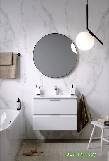 Aqwella Тумба Accent 75 ACC0175W с умывальником Malaga 750 Mal.75.04.D - фото2