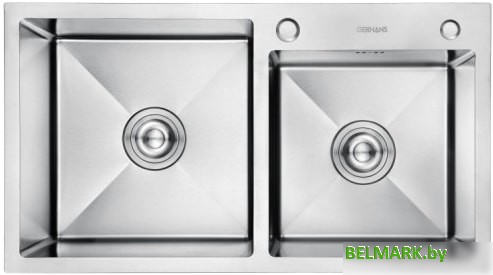 Кухонная мойка Gerhans K37843-S (нержавеющая сталь) - фото