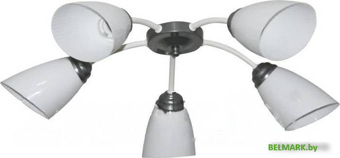 Припотолочная люстра Элетех Китти 151 НПБ 01-5х60-134 Е27 1005405001 (белый/хром) - фото