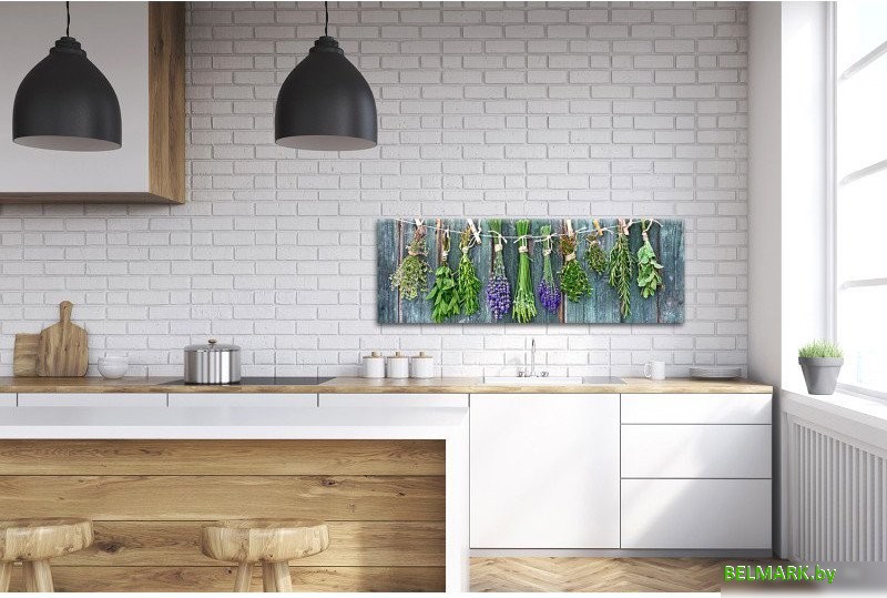 Картина на стекле Orlix Сушеные пучки трав GL-00882 30x80 см - фото2