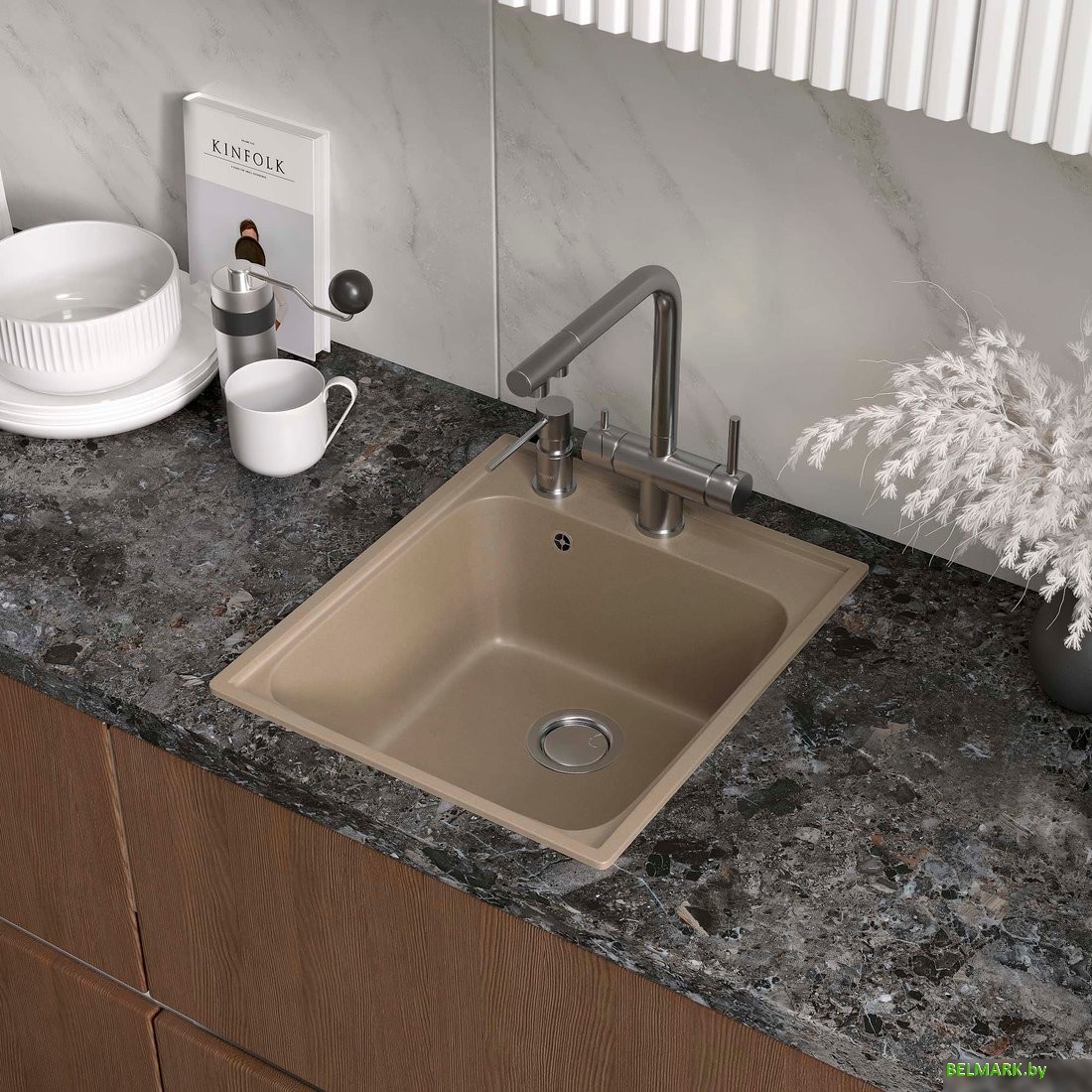 Кухонная мойка Reflexion Quadra RF0243BE - фото