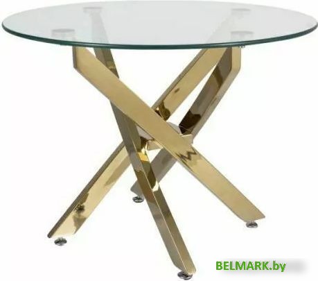 Журнальный столик Signal Agis A (прозрачный/золотой) - фото