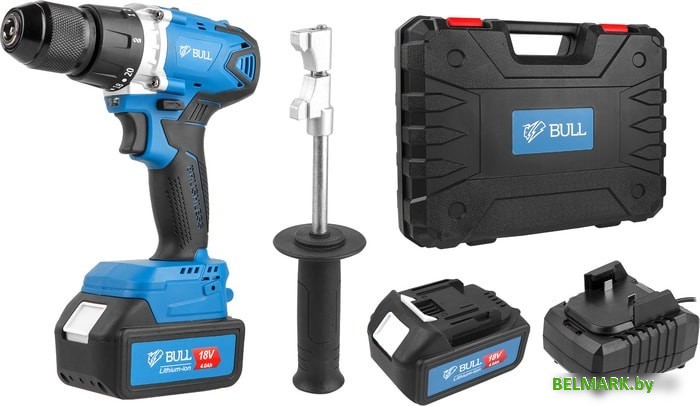 Дрель-шуруповерт Bull SR 1802 (с 2-мя АКБ, кейс) - фото2