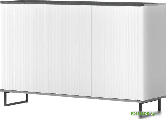 Комод Shtabe Royal 5051 эко (белый/металл бруклин/черный) - фото