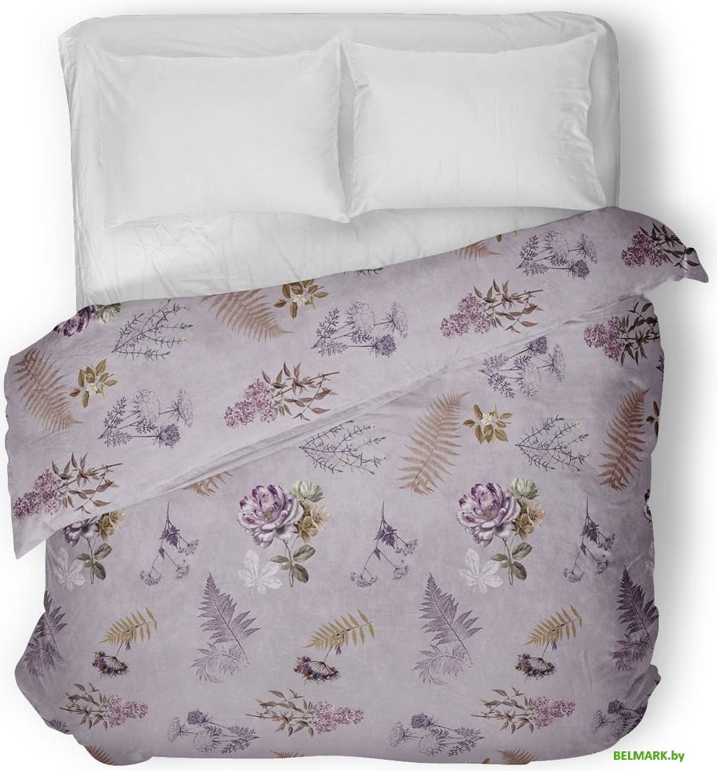 Постельное белье Samsara Home Сирень Евро Сат220ПоЦ-8 - фото