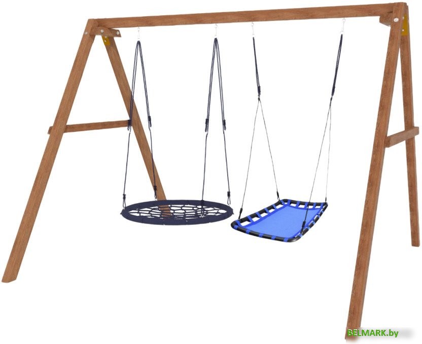 Стационарные качели Капризун Деревянные с гнездом Лодка и гнездом 100 Р911-55 - фото